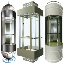 Elevador de cápsulas de vidrio de observación residencial de 6 pasajeros